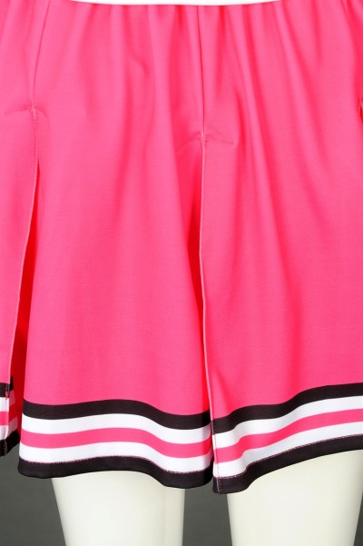 CH206 custom sleeveless cheerleading suit skirt design printing LOGO pleated skirt cheerleading suit contrast cheerleading clothing garment factory  glee cheerios uniform  elite cheer uniforms detail view-2